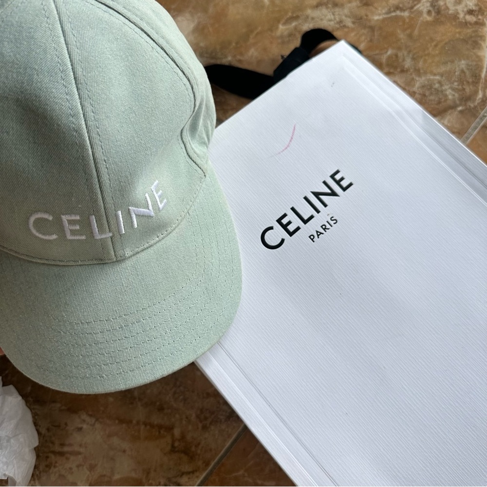 Celine light denim baseball Cap - Picture 4 of 11